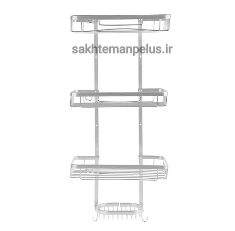 جا شامپودیواری سه طبقه وسط آلومینیوم برند تی بی کو