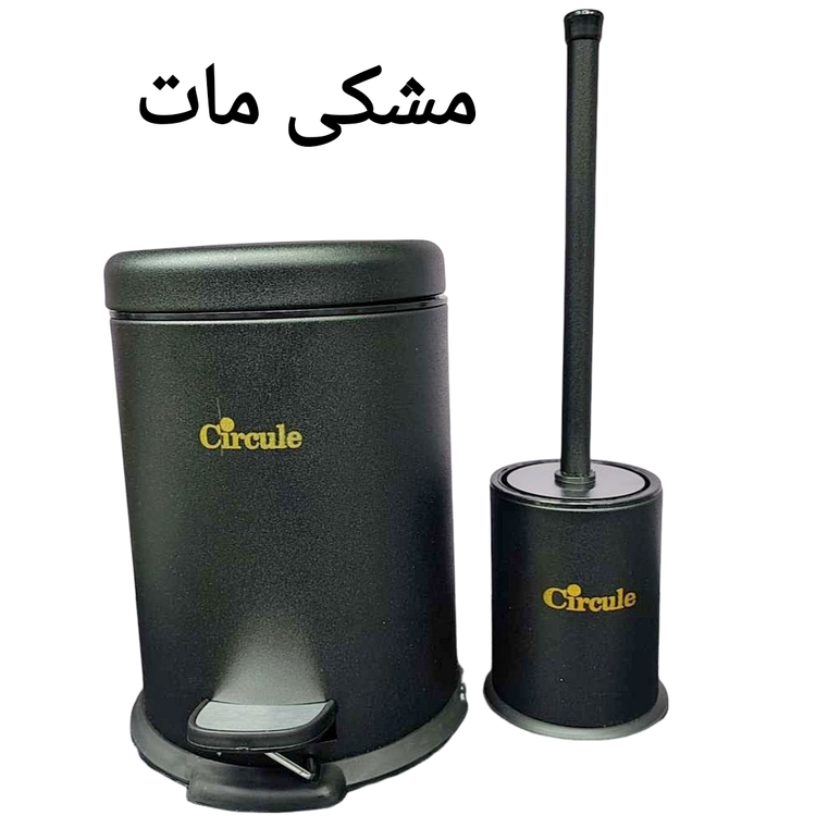 ست سطل و فرچه استیل ۳ لیتر گرد پدالی آرام بند سرکوله