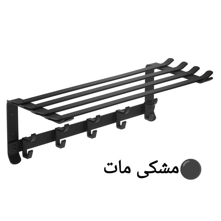 رخت آویز حمام تی بی کو مدل ثابت دیواری 50 سانت آلومینیومی