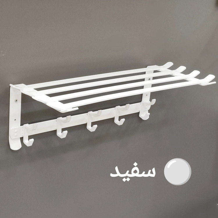 رخت آویز حمام تی بی کو مدل ثابت دیواری 50 سانت آلومینیومی