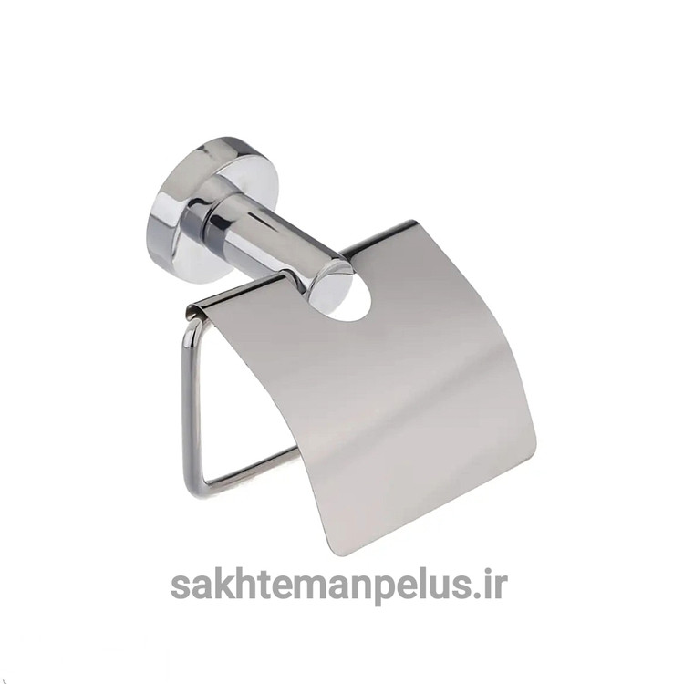 جای رول دستمال توالت دیواری کروز مدل کاوردار کد ۰۱۶ کروم براق