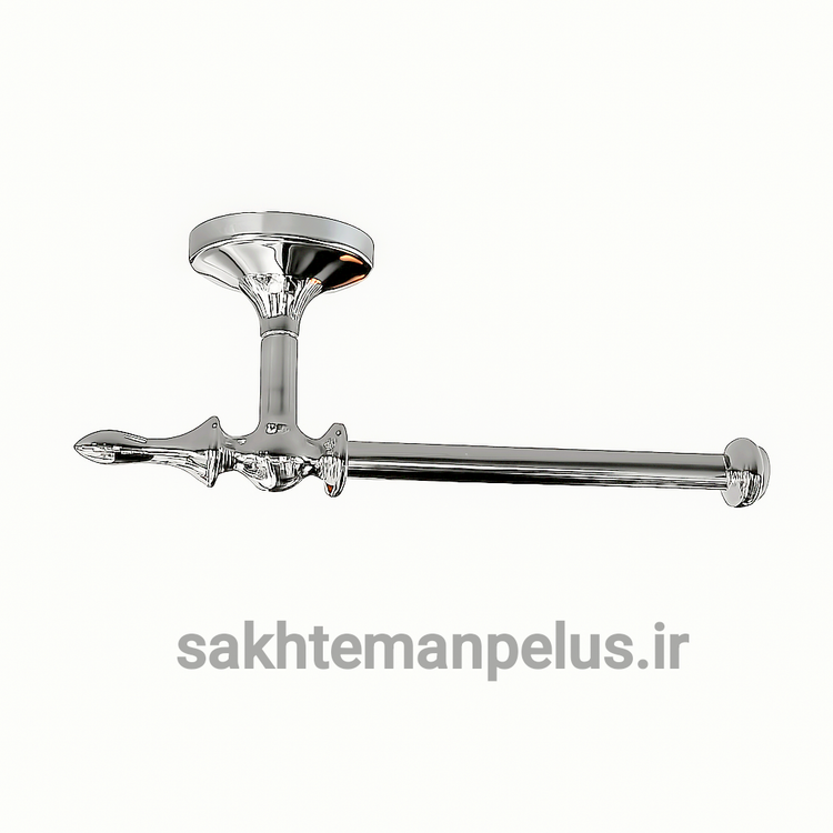 جای رول دستمال توالت دیواری میله ای کوتاه کروز کد 009 کروم براق