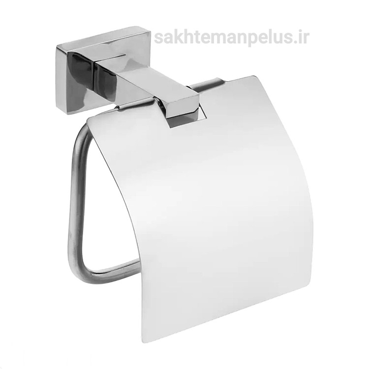 جای رول دستمال توالت کاوردار دیواری مدل فلت گریت کروم براق