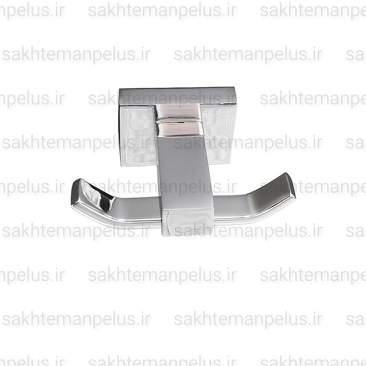 قلاب آویز حوله دو شاخه دیواری گریت کروم براق ضد زنگ