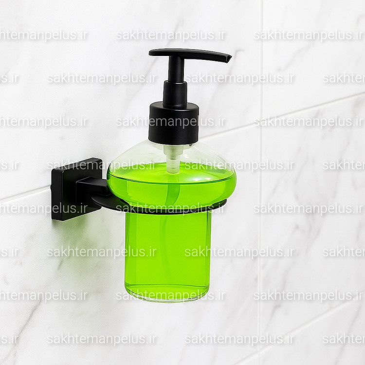 جای مایع دیواری شیشه ای مشکی مات گریت