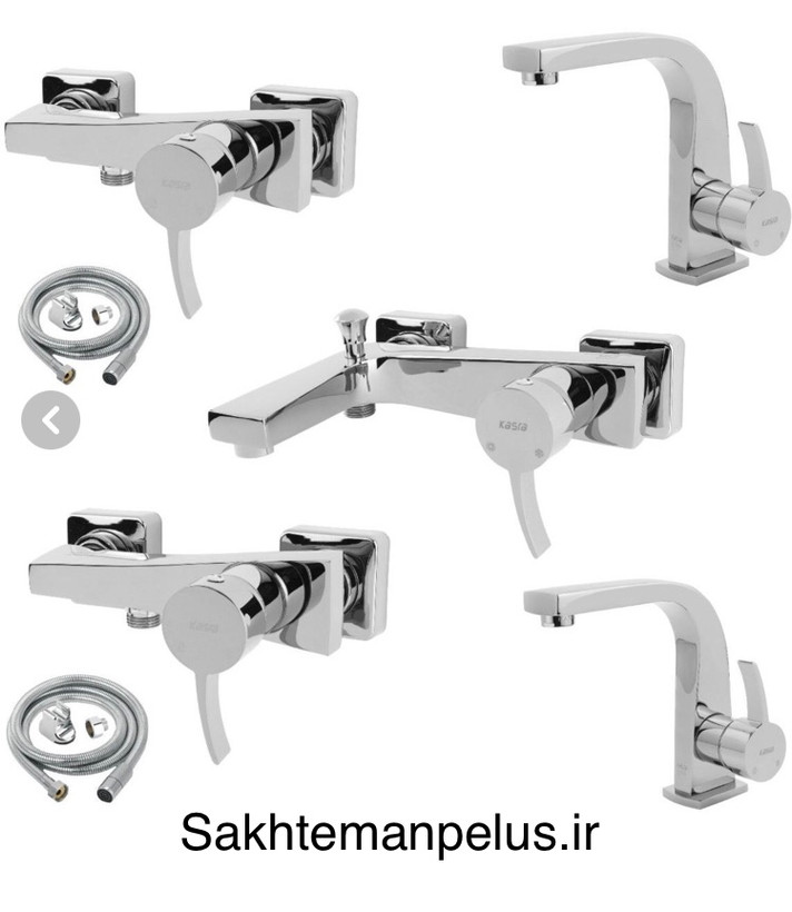 ست شیرآلات کسری مدل فیروزه(فیورنزو) مجموعه ۷ عددی کروم