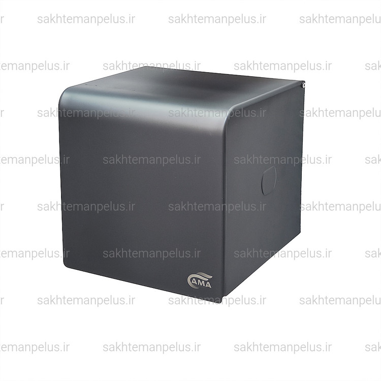 جای دستمال رولی دیواری مدل مکعبی فلت Cubic طوسی ama