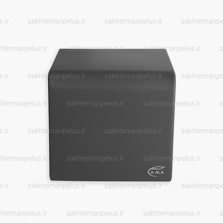 جای دستمال رولی دیواری مدل مکعبی فلت Cubic طوسی ama