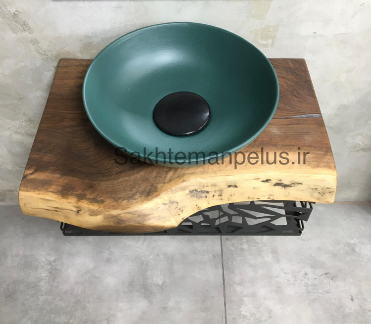 سنگ روشویی رنگی سبز تیره