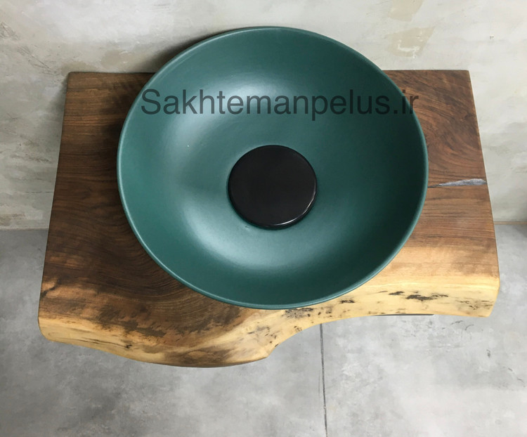 سنگ روشویی رنگی سبز تیره
