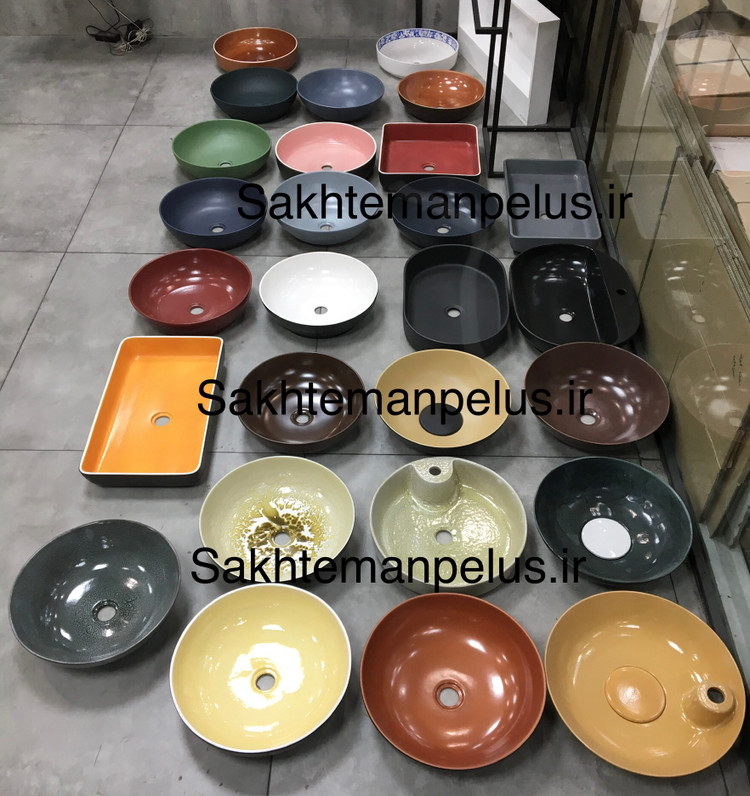 سنگ روشویی رنگی مشکی مات