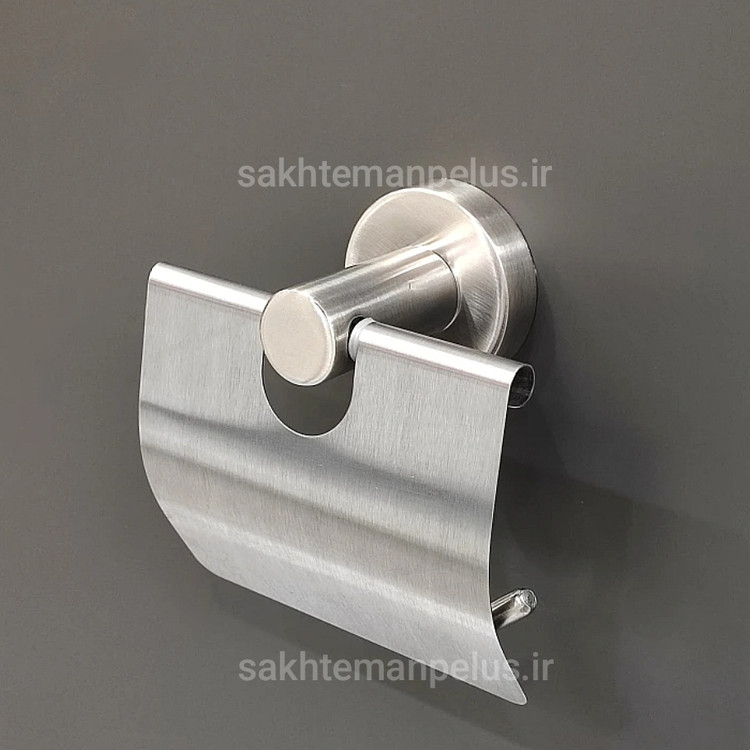 جای رول دستمال توالت دیواری کروز مدل کاوردار کد 016 استیل خشدار