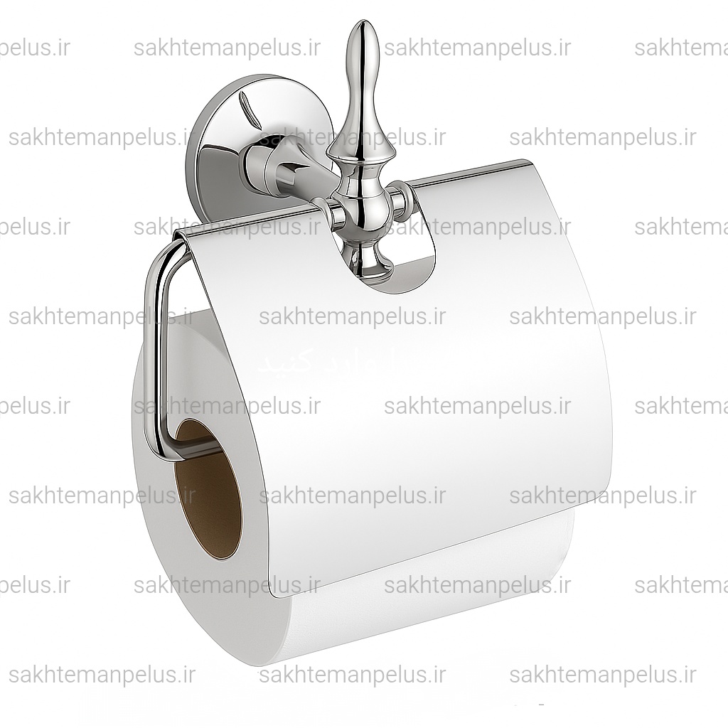 جای رول دستمال توالت دیواری کروز کد ۰۰۹ کروم براق