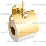 جای رول دستمال توالت دیواری کروز مدل کاوردار کد 009 طلایی براق