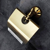 جای رول دستمال توالت دیواری کروز مدل کاوردار کد 009 طلایی براق