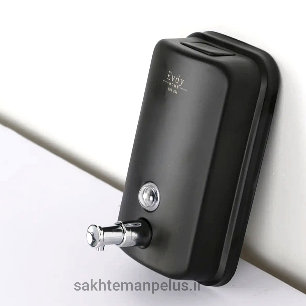 پمپ مایع دستشویی دلفین مدل kh-800-Bl مشکی مات دیواری