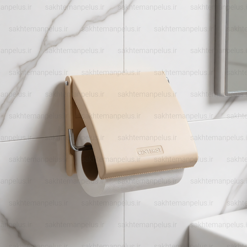 پایه رول دستمال کاغذی دیواری کنتراست مدل میامی رنگ وانیلی