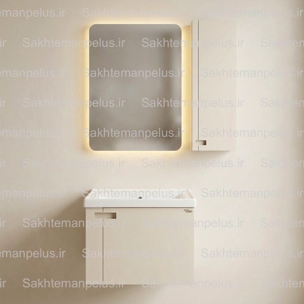 خرید روشویی کابینتی ویوا مدل آرالیا ۵۰ با آینه بک لایت + تخفیف ویژه