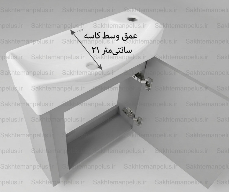 خرید روشویی کابینتی دیواری مدل رمینی پی وی سی ضد آب